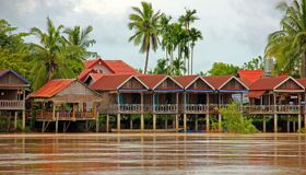 Don Khong Island still houses, Laos